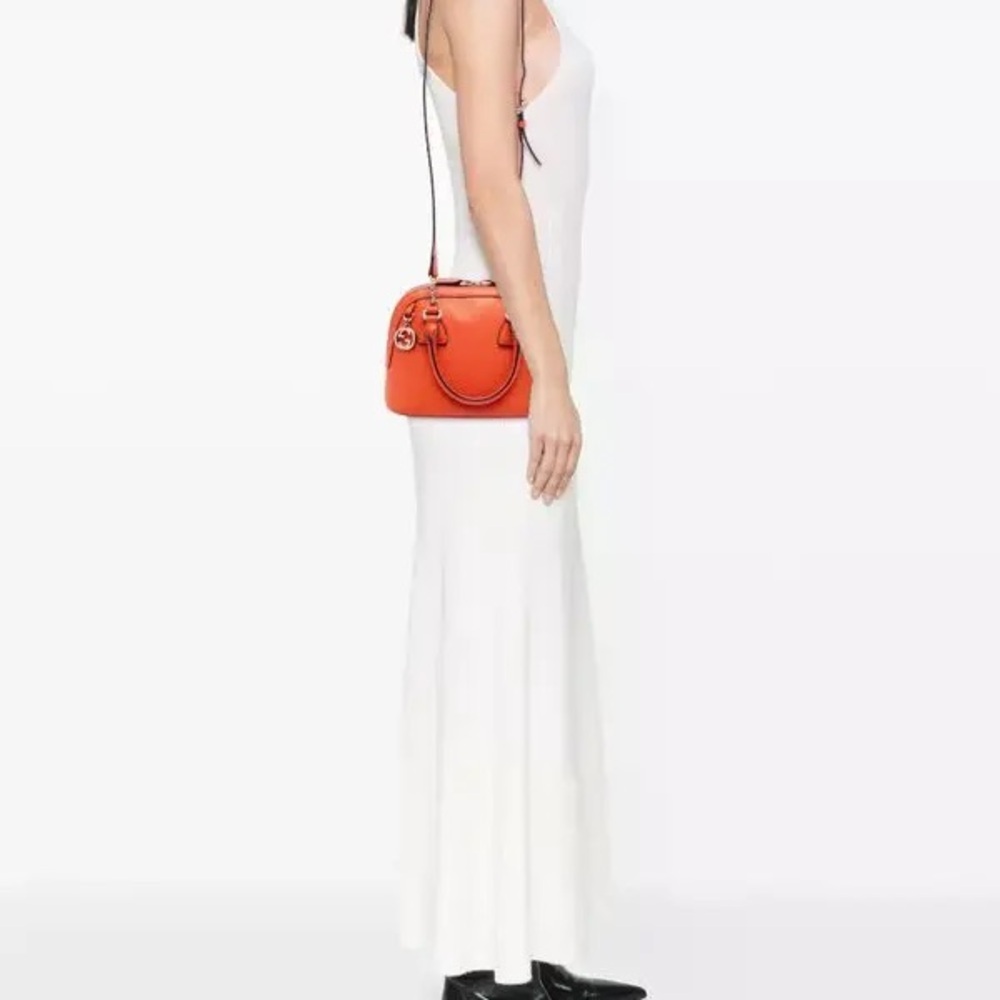 Gucci Mini Leather GG Charm‎ Dome Satchel/Crossbody - Picture 2 of 14